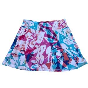 Talbots Large White Blue Maroon Skort NWT